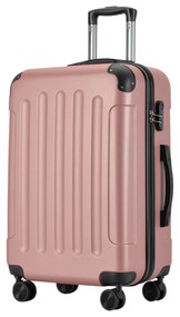 Valisă medie BONTOUR VERTICAL cu 4 roți 67x44x27cm mărime M, Aur roz