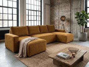 Coltar in forma de U SMART COSARO 295x140 cm, mustar