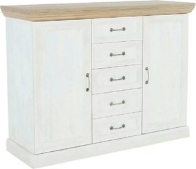 Comoda ROYAL K2D, PAL, pin nordic/stejar sălbatic, 127x46X98 cm