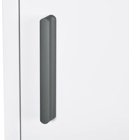 kleankin Dulap Medicamente cu 3 Rafturi și Ușă Magnetică, cu un strat rezistent la apă și rugină 30x12x60 cm, Alb | Aosom Romania