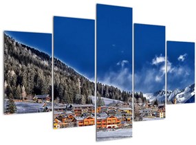 Tablou - Orășel de munte (150x105 cm)