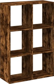 vidaXL Bibliotecă/separator cameră stejar fumuriu 69,5x29x103,5cm lemn