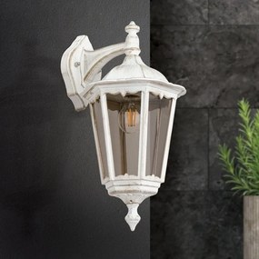 Aplica de perete exterior stil clasic IP43 Puchberg AL 11K/82571 weiß-gold/rauch OR