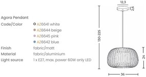Lustra camera copii AGORA alb