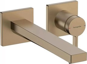 Baterie lavoar incastrata Hansgrohe Tecturis E bronz periat fara corp ingropat