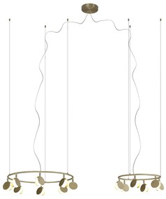 Lustra LED suspendata design modern SHELL 70W aurie