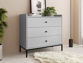 Comodă Tezarta 3SZ (Gri deschis + Negru) . 1103693