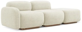Șezlong modular crem cu tapițerie din țesătură bouclé (cu colț pe partea dreaptă) Ailani – Makamii