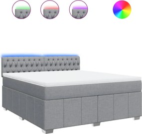 vidaXL Pat continental, gri deschis, 180x200 cm, material textil