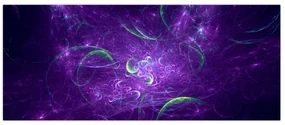 Tablou -abstracție violetă (120x50 cm)