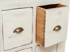 Banc de tamplar, L184 74 H92 cm, 4 sertare, alb antic, lemn masiv