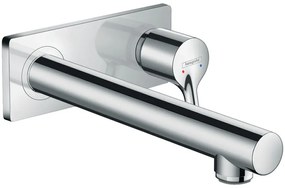 Baterie lavoar cu montaj pe perete, Pipa 22.5 cm, Hansgrohe, Talis S, Crom