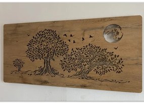 Li-Go 5042/DUB2 - Decorațiune LED de perete, 24 W, 230 V, 110 x 50 cm, stejar/trei stejari