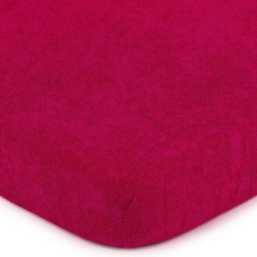 Cearșaf de pat 4Home frotir, roz, 90 x 200 cm