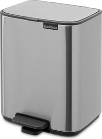 Cos de gunoi Brabantia Bo Pedal 1010142, 7 l, Inchidere lenta, Baza cauciucata, Rezistent la amprente, Otel inoxidabil