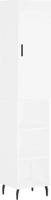 vidaXL Dulap înalt, alb, 34,5x34x180 cm, lemn prelucrat
