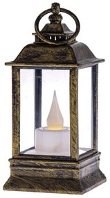 Lanterna cu lumânare LED Cremona din cupru, 6 x 13cm