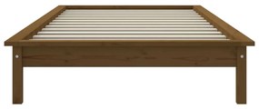 Cadru de pat Single 3FT, maro miere,90x190cm, lemn masiv de pin maro miere, 90 x 190 cm