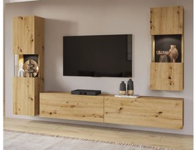 Mobilier living Avernic Typ 10 (negru + Stejar artisan). 1042057