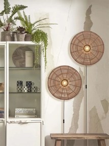 Aplica de perete eco din ratan Tanami disc L, nat