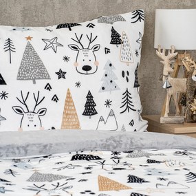 Lenjerie de pat din microflanel 4Home Nordic forest , 140 x 220 cm, 70 x 90 cm, 140 x 220 cm, 70 x 90 cm