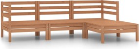 vidaXL Set mobilier de grădină, 4 piese, maro miere, lemn masiv de pin