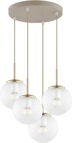 Brilagi - Candelabru suspendat pe cablu STELLA 4xE27/60W/230V bej/auriu