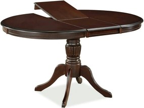 Masa de bucatarie extensibila OLIVIA, nuc inchis, 106/141x106x76 cm