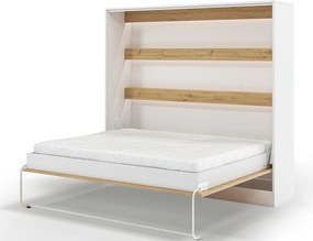 Pat rabatabil Devesto Horizontal Wall 160 Artisan Eiche LED, 200x160 cm – Artisan Eiche