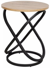 Masuta de cafea Eos E stejar artizan/negru ø45/h55 cm