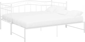 vidaXL Cadru pat canapea extensibilă, alb, 90x200 cm, metal