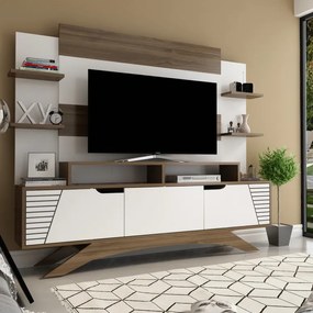 Ansamblu Comoda TV Deparo Walnut-Alb