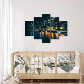 Tablou - Singapore noaptea (150x105 cm)