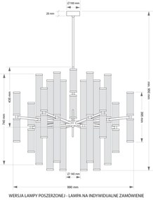 Lustra XL deosebita design LUX realizata manual SALETTO 16