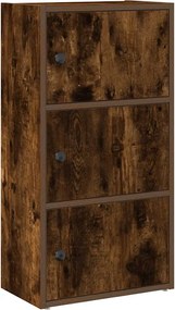 vidaXL Bibliotecă, stejar fumuriu, 40x24x77 cm, lemn prelucrat