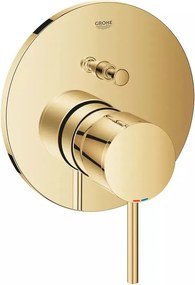 Baterie cada - dus incastrata Grohe Atrio auriu lucios Cool Sunrise fara corp ingropat