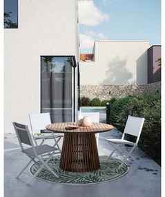 Scaun de grădină alb din metal Elin – Bizzotto