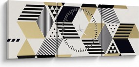 Tablou - Forme geometrice N⁰1 (cu ceas) (90x30 cm)