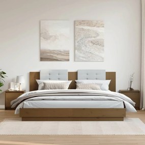 vidaXL Noptiere, 2 buc., maro miere, 40x30,5x40 cm, lemn masiv de pin