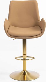 HR240W Scaun Carmel Piele Ecologica Premium Soft cu Bază Aurie