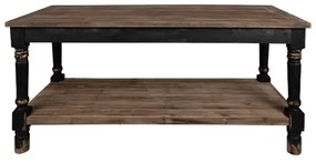 Masă de prezentare shabby chic, cu finisaj negru antichizat, Clarisse, 180x70x85 cm
