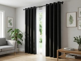 2x draperie neagra OXFORD 140x250 cm