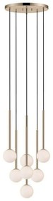 Lustra moderna cu 7 pendule Arcturus auriu