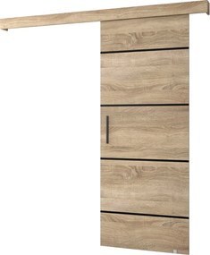Uşi glisante, stejar sonoma/ stejar sonoma/negru, SALDOR 90 4