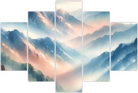 Tablou - Acuarelă munți (150x105 cm)