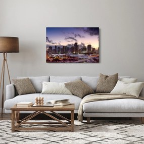 Tablou cu - metropolă cu zgârăie nori (90x60 cm)