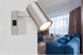 Aplica cu spot directionabil ROBBY nickel mat
