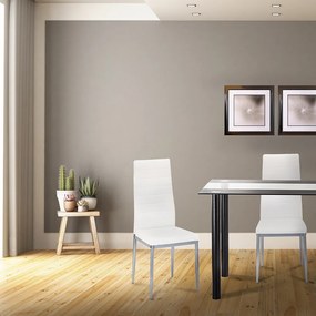 Scaun de masă Tino NOVA în alb-gri