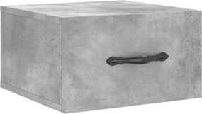 vidaXL Noptieră de perete, gri beton, 35x35x20 cm