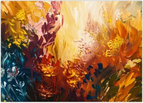 Tablou - pictură abstractă de flori (70x50 cm)